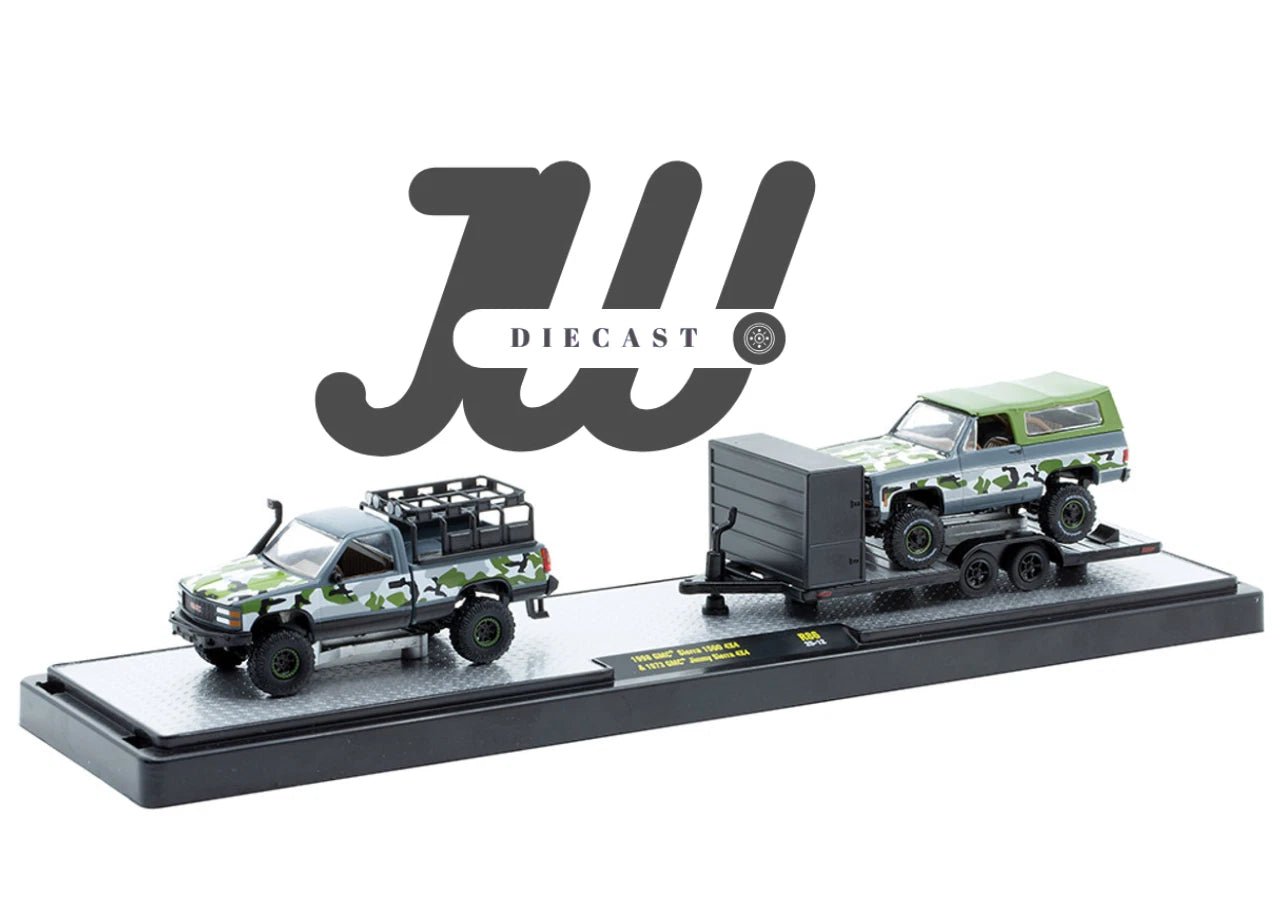 1998 GMC Sierra 1500 & 1973 Jimmy M2 Machines 1:64 Scale Auto Haulers Release 86 - Jw Diecast