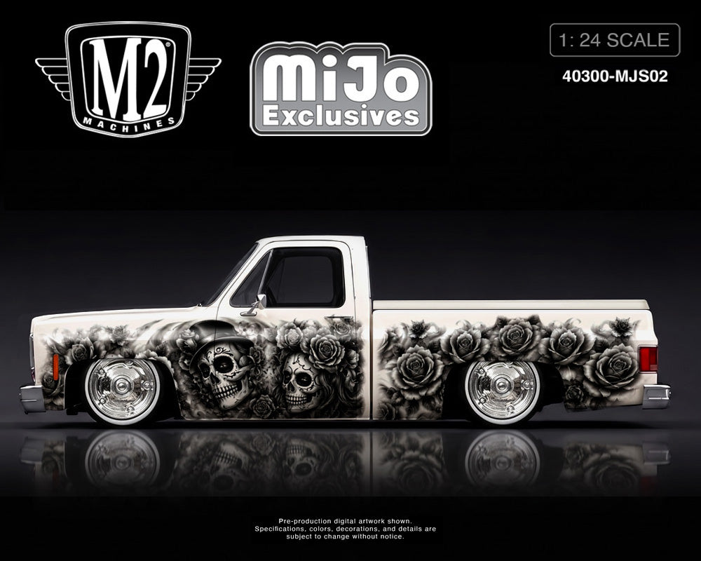(Preorder) M2 Machines 1:24 1978 Chevrolet C10 Square body Custom ” Dia De Los Muertos ” Limited Edition 2,400 – MiJo Exclusives
