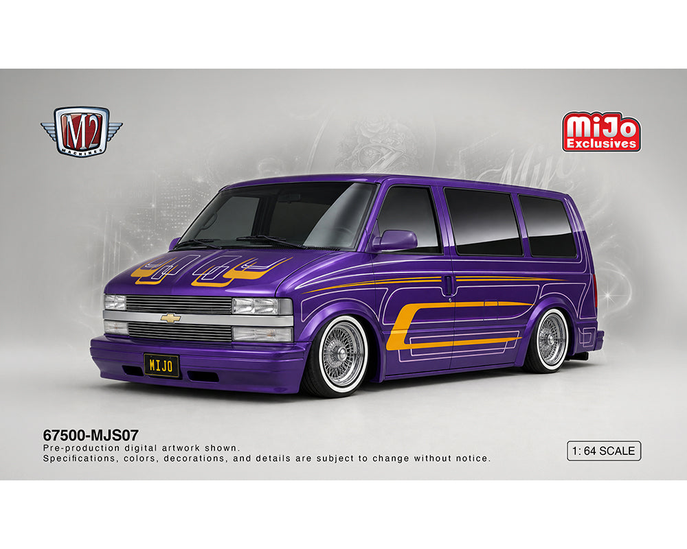 (Preorder) M2 Machines 1:64 Diorama Series 1995 Chevrolet Astro Van Lowriders with Female Figure – Mijo Exclusives