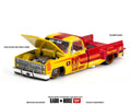 (Preorder) Kaido House x Mini GT Chevrolet Silverado Dually Kaido Racing Team V1 – Yellow Red Two- Tone