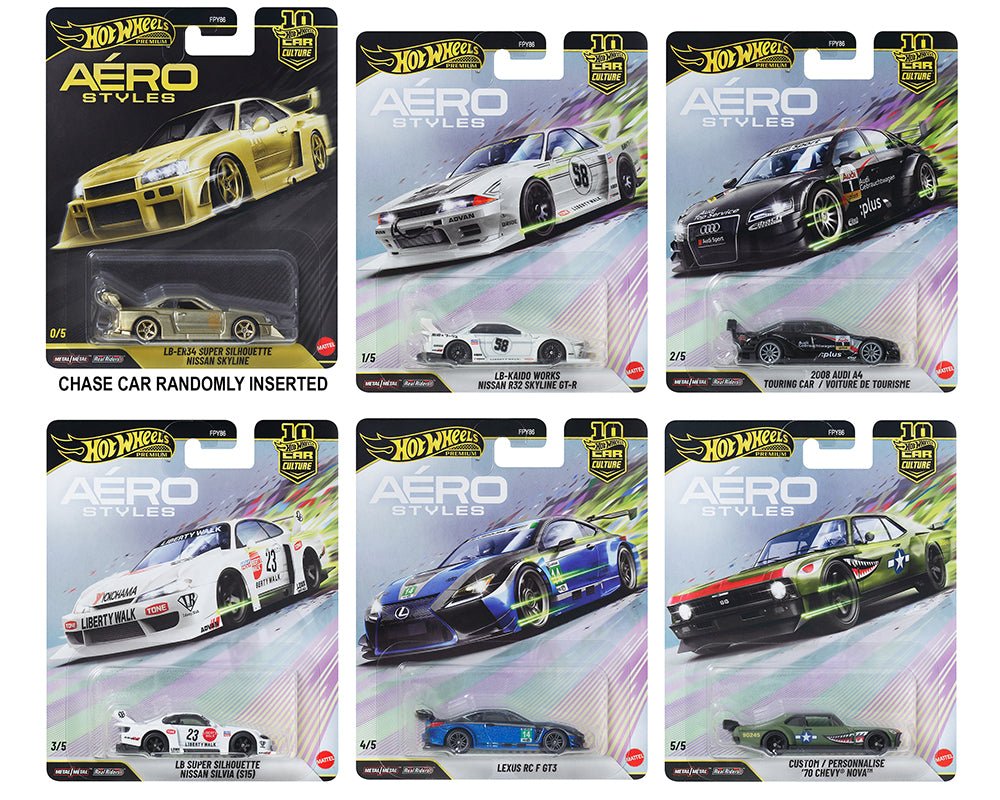 Hot Wheels 1:64 Car Culture 10th Anniversary 2026 U Case – Areo Style Assortment - Jw Diecast