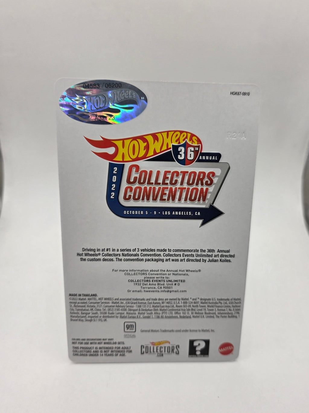 Hot Wheels 36th Annual Collectors Convention 83 Chevy Silverado 4583 - Jw Diecast