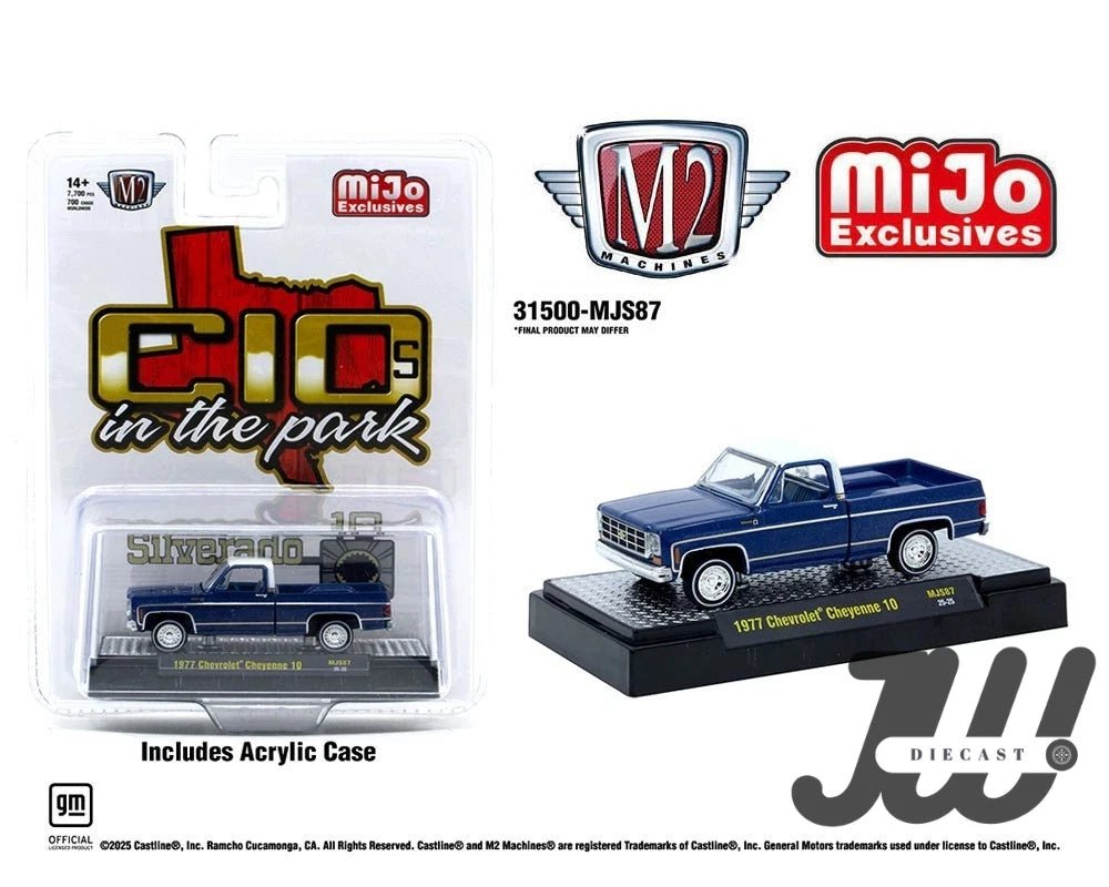 M2 Machines 1:64 1977 Chevrolet Cheyenne 10 - C10s In The Park– MiJo Exclusives - Jw Diecast