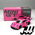 Mini GT 1:64 Porsche 911 GT3 R 77 AO Racing 2024 IMSA Road America Pink 1052 - Jw Diecast