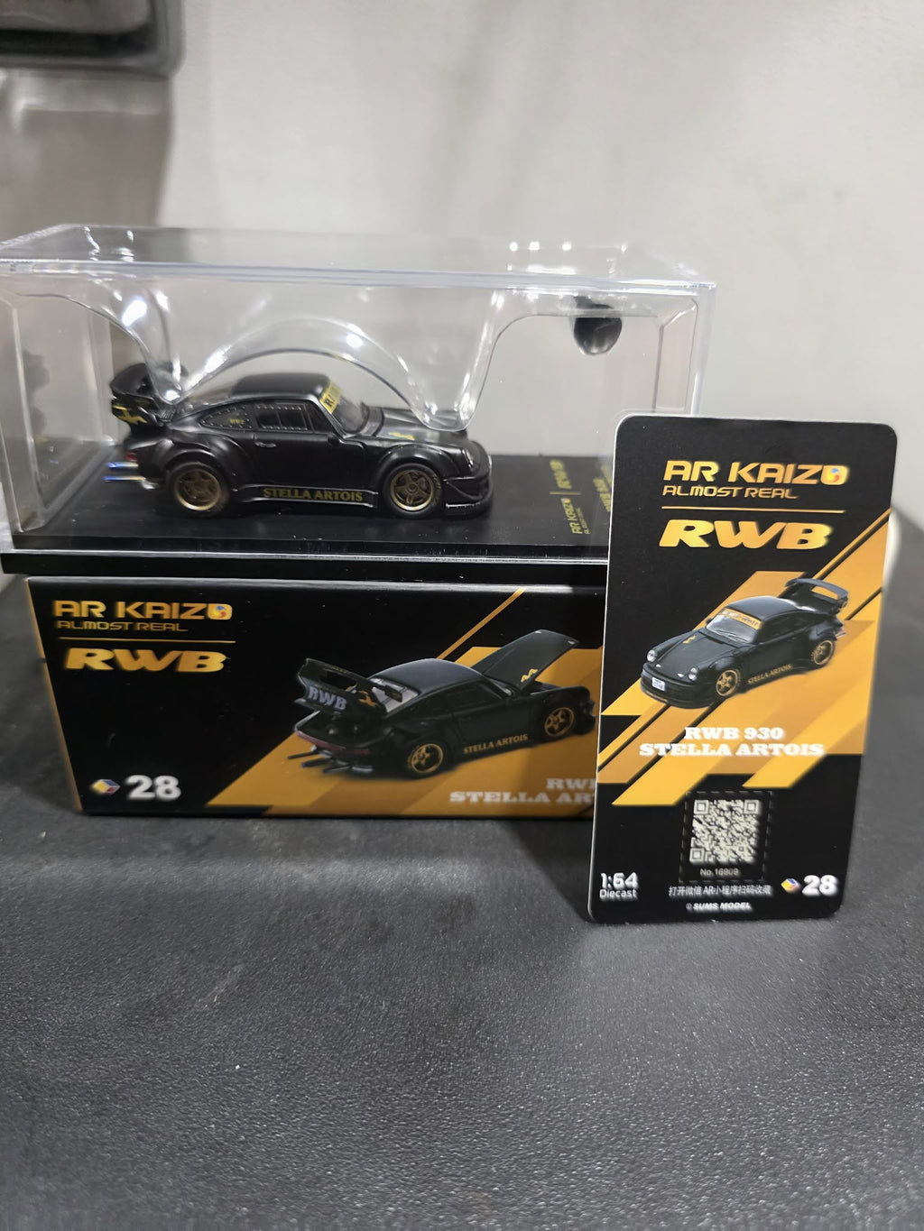 (Preorder) Almost Real 1:64 KAIZO RWB 930 Stella Artois 2026 Hobby Expo China Beijing Special Edition – Matte Black - Jw Diecast