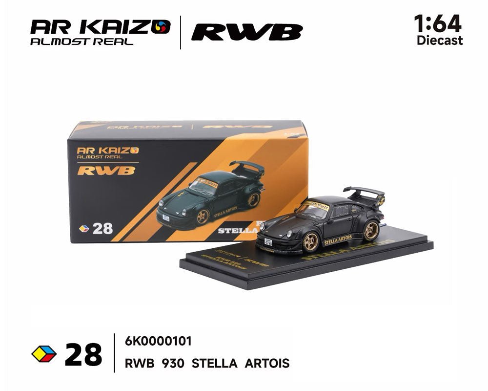 (Preorder) Almost Real 1:64 KAIZO RWB 930 Stella Artois 2026 Hobby Expo China Beijing Special Edition – Matte Black - Jw Diecast