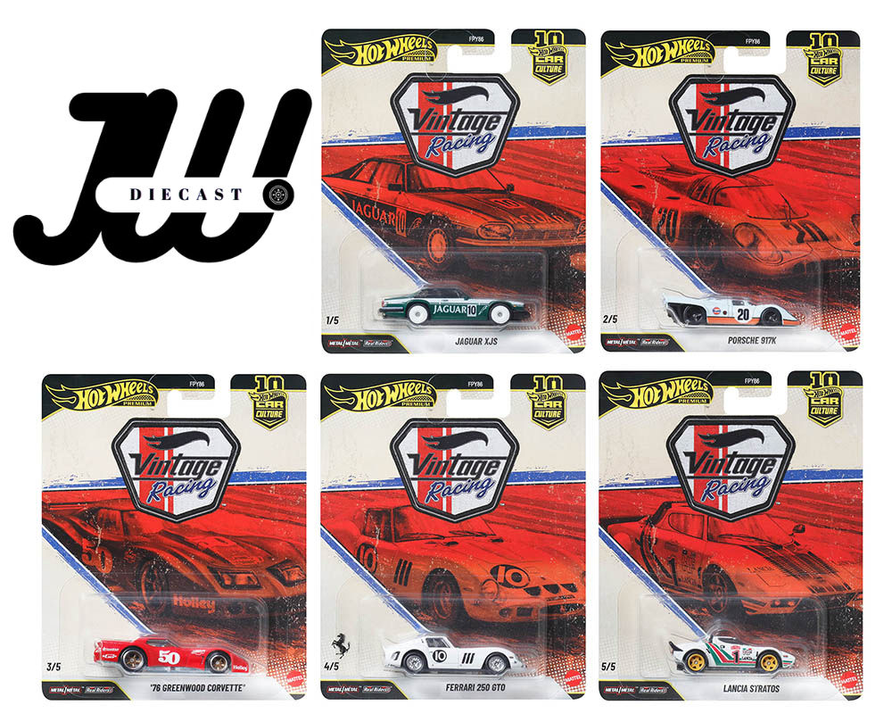 (Preorder) Hot Wheels 1:64 Car Culture 10th Anniversary 2026 T Case – Vintage Racing Assortment - Jw Diecast