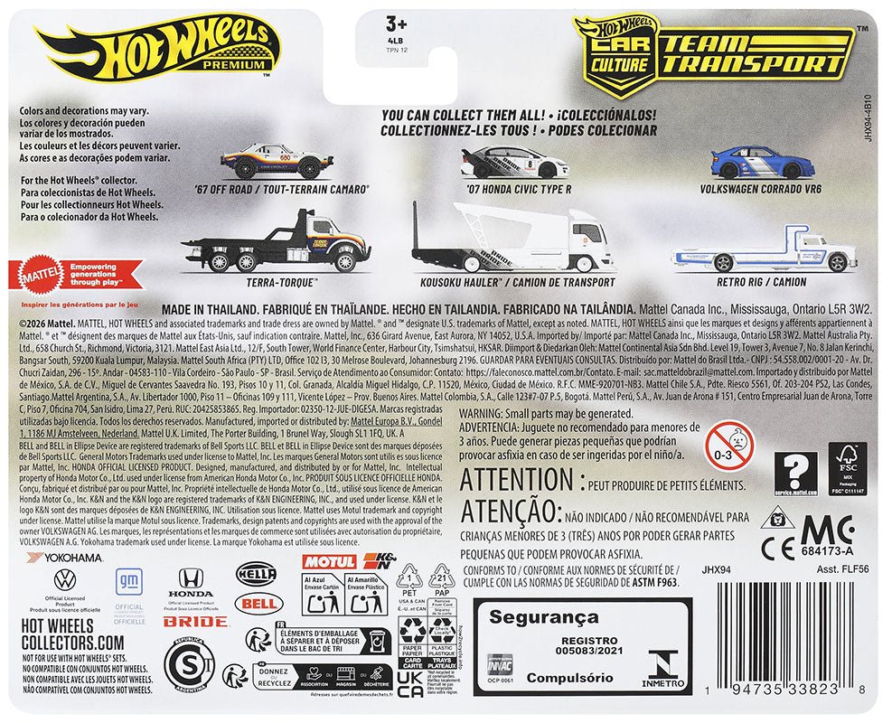 (Preorder) Hot Wheels 1:64 Team Transport 2026 L Case Assortment - Jw Diecast