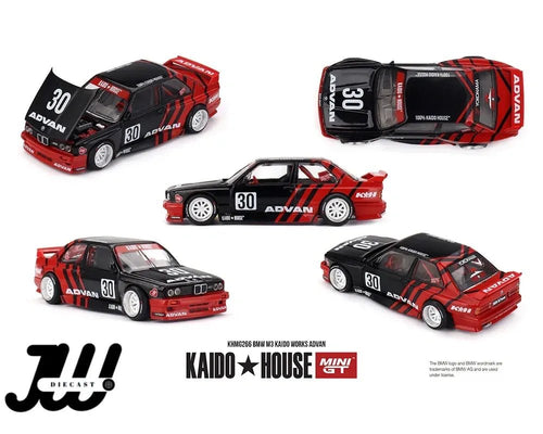 (Preorder) Kaido House x Mini GT 1:64 BMW M3 Kaido Works Advan – Black/Red - Jw Diecast