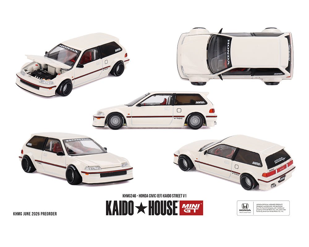 (Preorder) Kaido House x Mini GT 1:64 Honda Civic (EF) Kaido Street V1 – Limited Edition - Jw Diecast