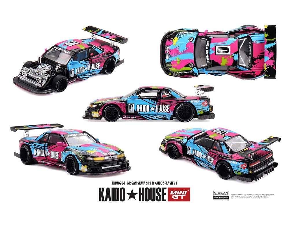 (Preorder) Kaido House x Mini GT 1:64 Nissan Silvia S13 - R Kaido Splash V1 - Limited Edition - Jw Diecast