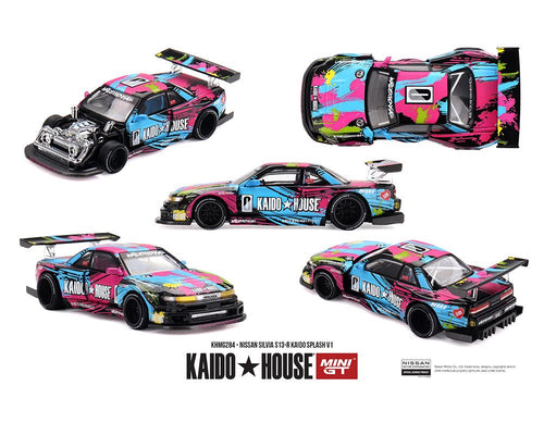 (Preorder) Kaido House x Mini GT 1:64 Nissan Silvia S13 - R Kaido Splash V1 - Limited Edition - Jw Diecast