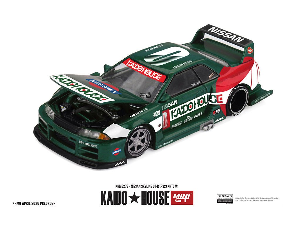 (Preorder) Kaido House x Mini GT Nissan Skyline GT - R (R32) KHTC V1 – Green - Jw Diecast