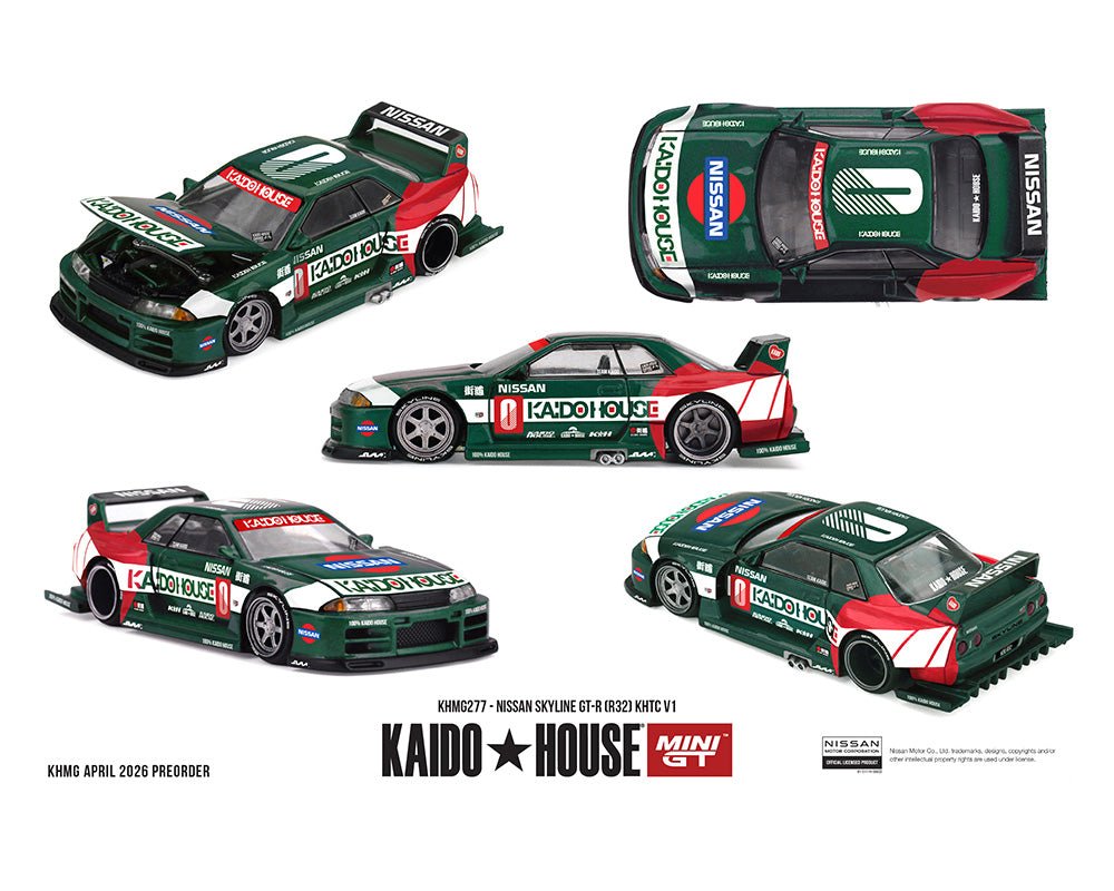 (Preorder) Kaido House x Mini GT Nissan Skyline GT - R (R32) KHTC V1 – Green - Jw Diecast