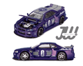 (Preorder) Kaido House x Mini GT Nissan Skyline GT - R (R34) Kaido factory Racing V2 – Midnight Purple - Jw Diecast