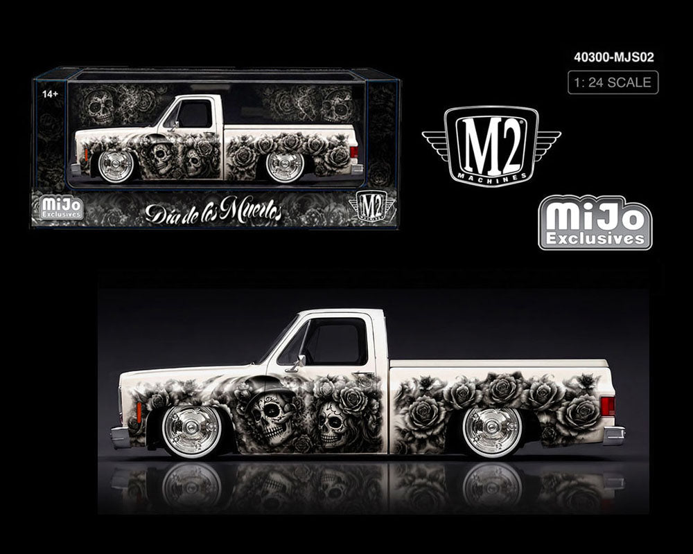 (Preorder) M2 Machines 1:24 1978 Chevrolet C10 Square body Custom ” Dia De Los Muertos ” Limited Edition 2,400 – MiJo Exclusives - Jw Diecast