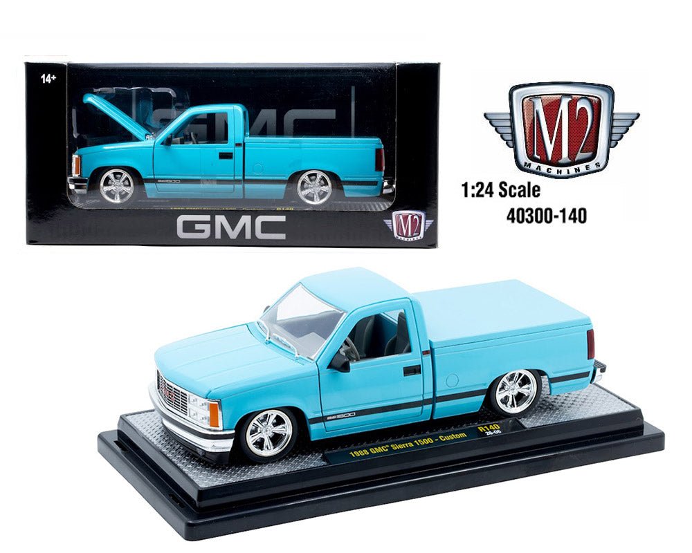 (Preorder) M2 Machines 1:24 1988 GMC Sierra 1500 – Blue – Release 140B - Jw Diecast