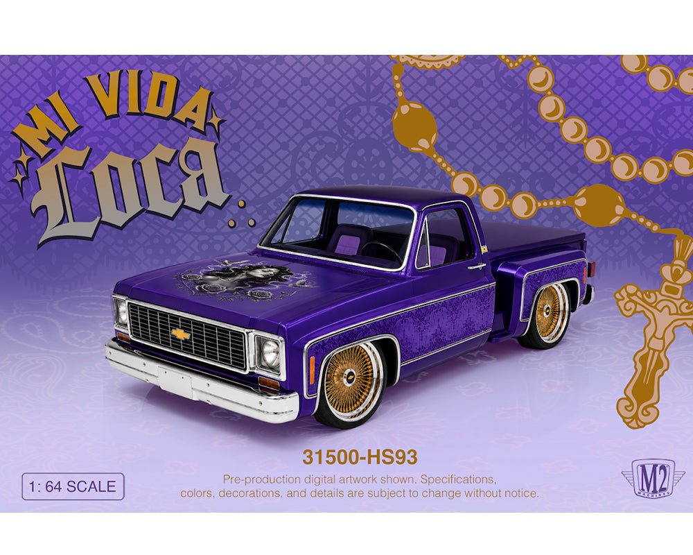 (Preorder) M2 Machines 1:64 1973 Chevrolet Cheyenne 10 Stepside Mi Via Loca – Hobby Exclusive - Jw Diecast