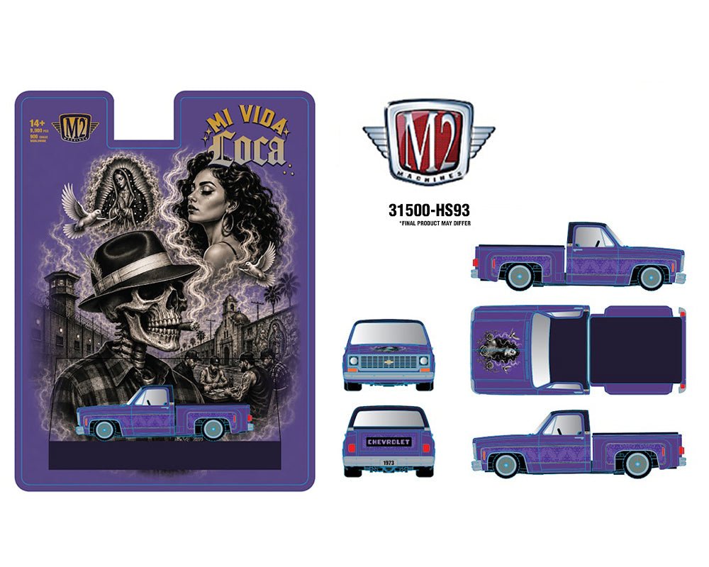 (Preorder) M2 Machines 1:64 1973 Chevrolet Cheyenne 10 Stepside Mi Via Loca – Hobby Exclusive - Jw Diecast