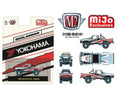 (Preorder) M2 Machines 1:64 1985 Toyota 4×4 Off - Road Pickup Yokohama Geolandar – White – MiJo Exclusives - Jw Diecast