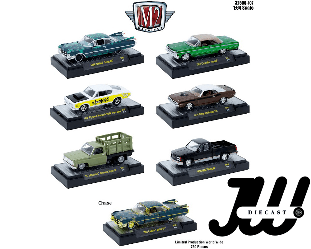 (Preorder) M2 Machines 1:64 Auto - Thentics Series 107 Assortment - Jw Diecast
