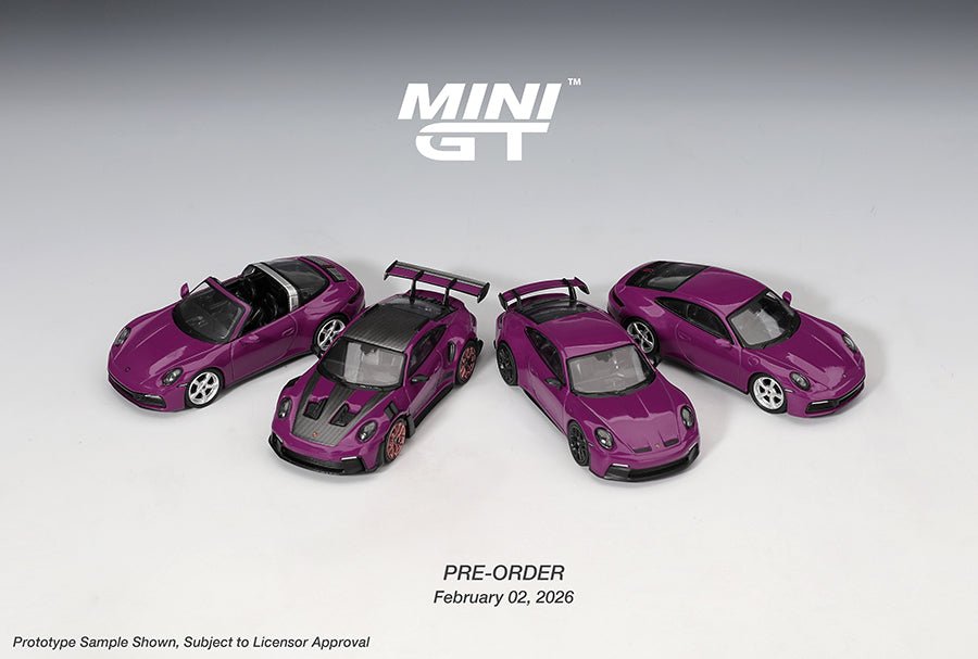 (Preorder) Mini GT 1:64 Porsche 911 (992.1) Rubystone Red Set of 4 – Special Edition - Jw Diecast