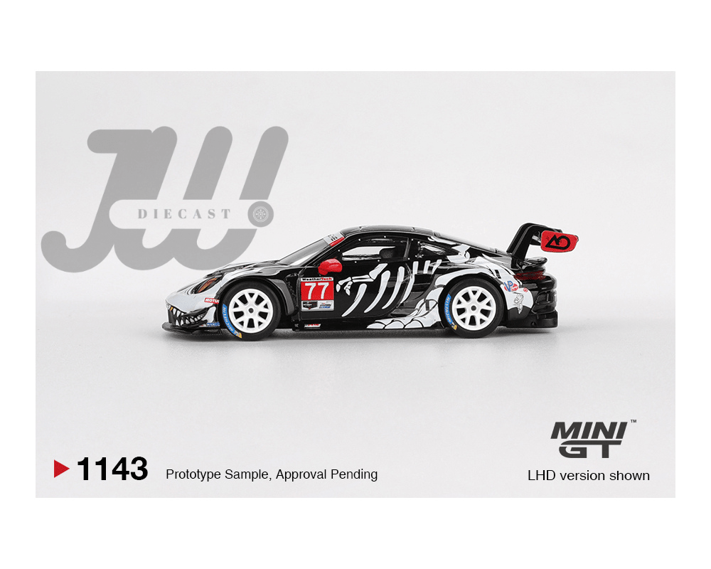 (Preorder) Mini GT Porsche 911 GT3 - R AO Racing Rexy 2025 Petit Le Mans - Skeleton - Jw Diecast