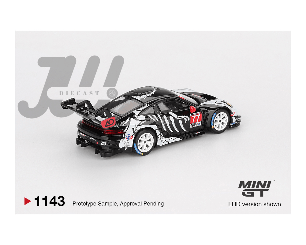 (Preorder) Mini GT Porsche 911 GT3 - R AO Racing Rexy 2025 Petit Le Mans - Skeleton - Jw Diecast