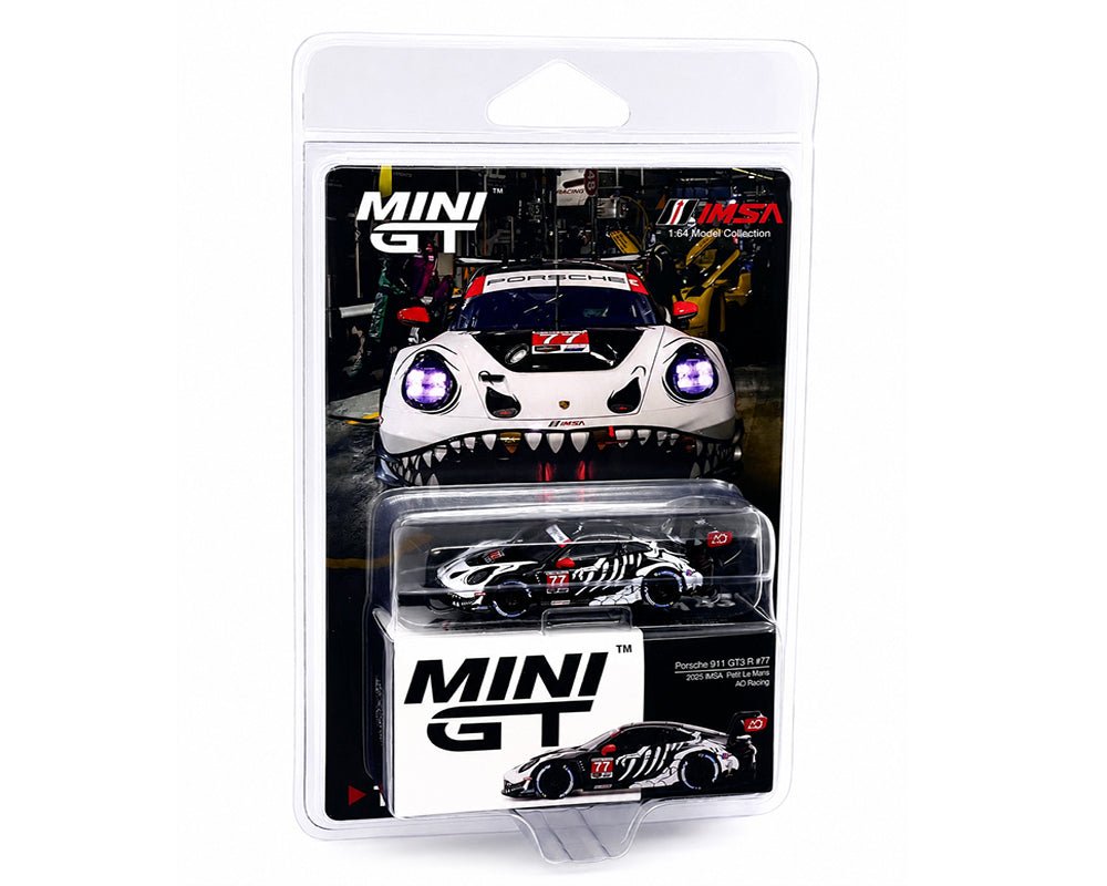 (Preorder) Mini GT Porsche 911 GT3 - R AO Racing Rexy 2025 Petit Le Mans - Skeleton - Jw Diecast